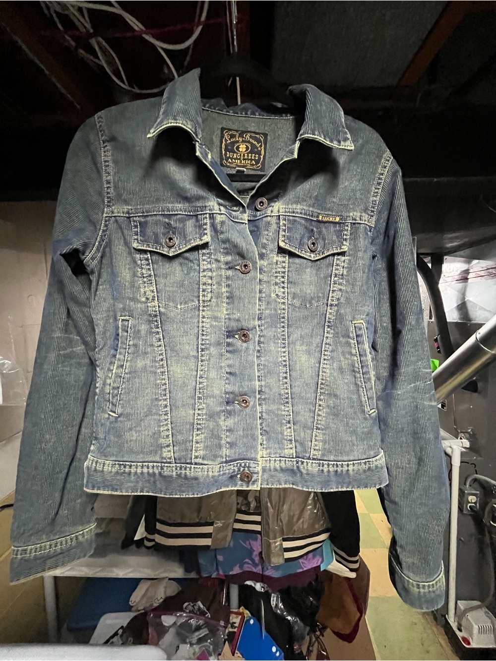 Vintage Style Women's Denim Jacket - Blue GUC Size Medium